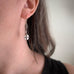 silver plated and labradorite drop earring
