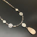ocean jasper pendant on a labradorite necklace with silver plated southwestern style beads