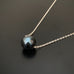 Simple Sliding teal peacock freshwater pearl sterling silver necklace