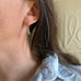 turquoise chip drop earrings with sterling silver ear wires
