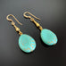 Turquoise Rustic Teardrop Earrings